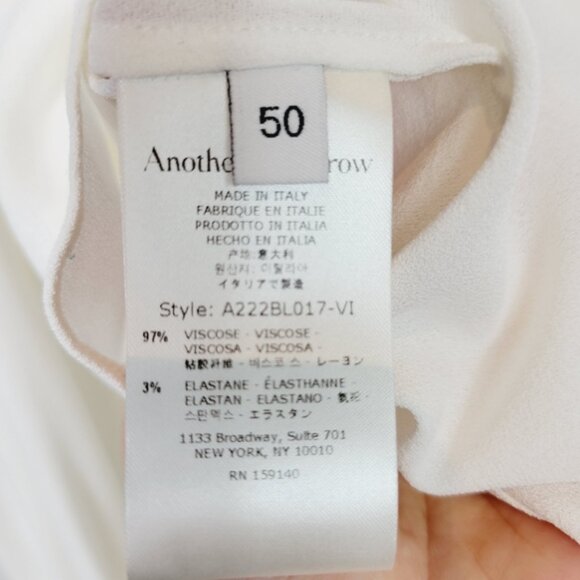 Another Tomorrow white crewneck blouse - Picture 8 of 9